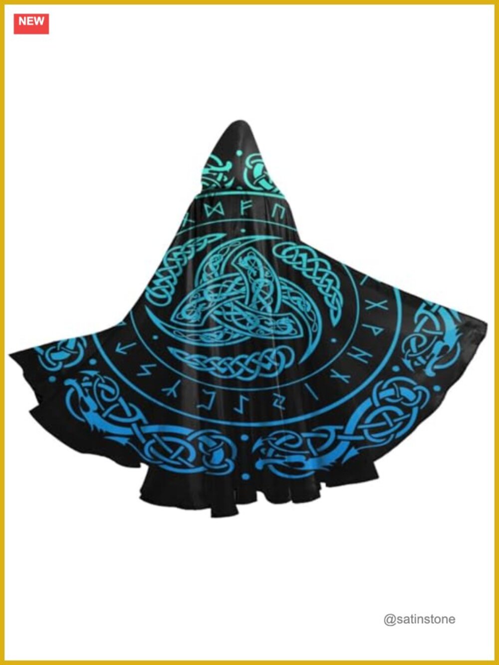 Halloween Hooded Robe Cloak Bow Tie Cape Cosplay Costume Party